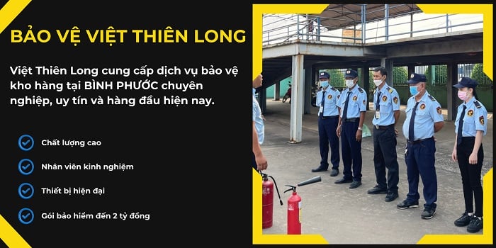 Bảo vệ kho hàng tại Bình Phước chất lượng an ninh 24/7