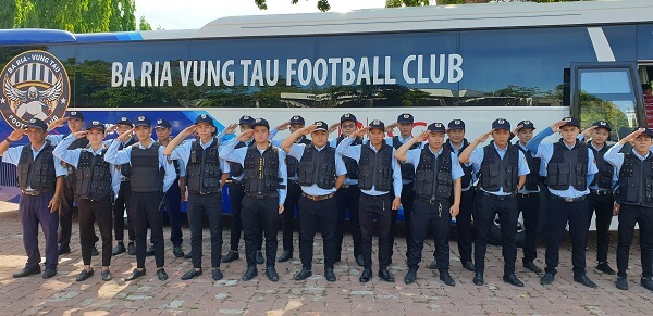 Lực lượng bảo vệ Việt Thiên Long sẵnsàng trước sự kiện bóng đá Bà Rịa Vũng Tàu
